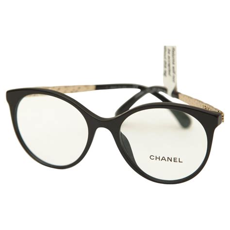 nib chanel ch3279q c.622 black acetate eyeglasses frames